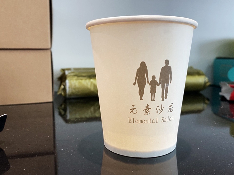常州广告公司 春晨 定制克莱因蓝一次性奶茶纸杯 商用冷热饮打包杯子