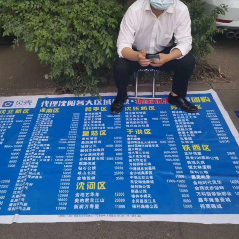 重庆室内外地贴防水条横幅喷绘布写真不干胶贴纸海报定制做广告墙贴画